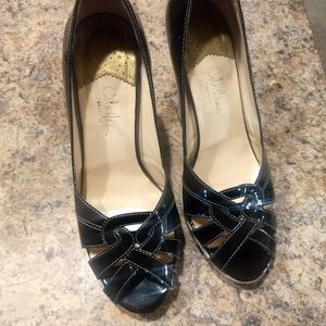 Cole Hahn Black peep toe pumps Nike collab